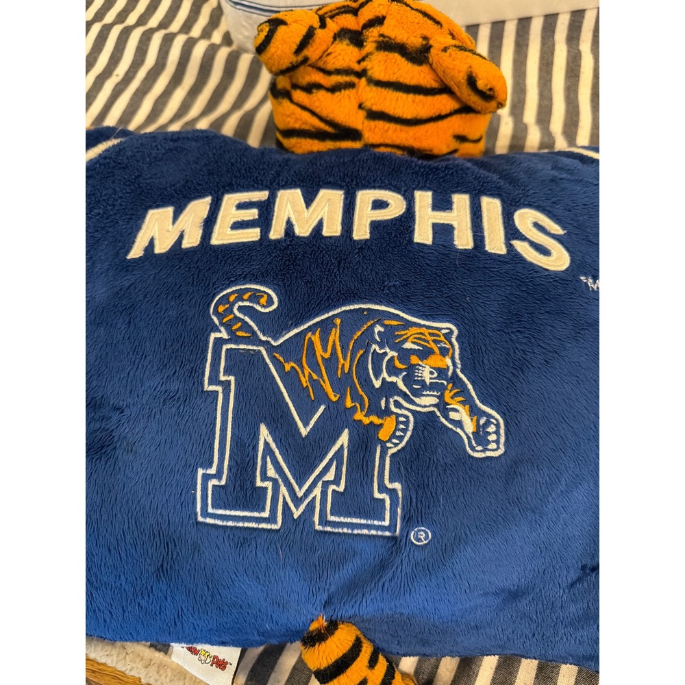 Pillow Pets Memphis Tigers NCAA College Plush Blue Orange Travel Pillow 18 inch